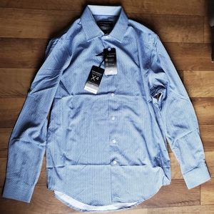 Report Collection X4 Performance Stretch Slim Fit Dress Shirt Size M 15.…